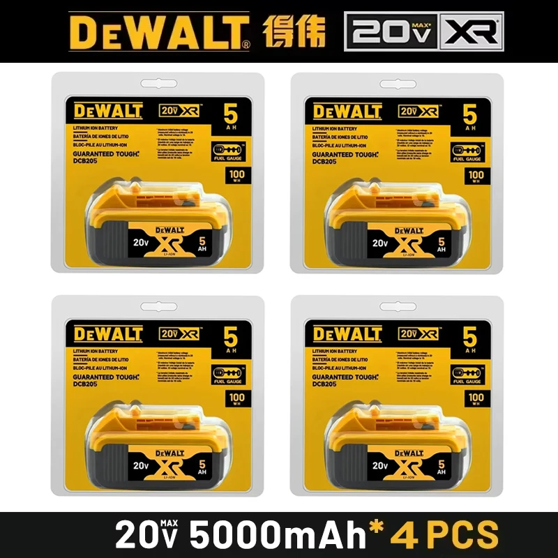 100% DEWALT Original 18V 20V 6.0AH 5Ah, DCB206, DCB205 With Fast Charging, 20V Lithium Battery, Power Tool Battery 20V Dewalt image 3