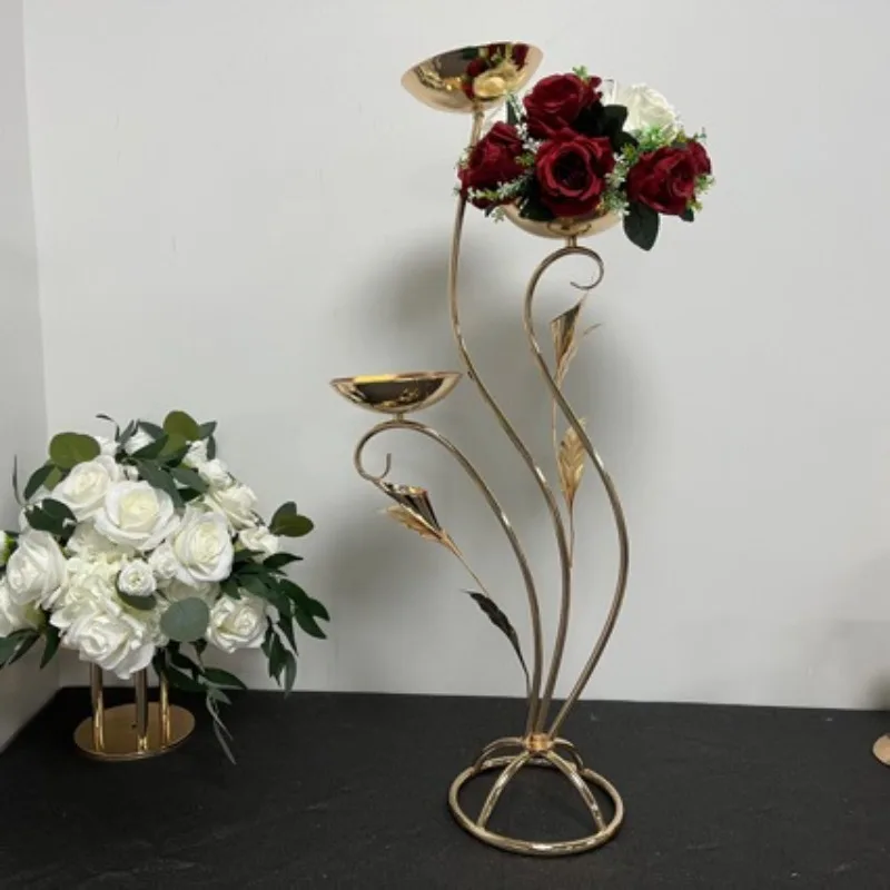 

Wrought iron flower stand flower props display shelf wedding geometric road guide hotel exhibition hall main table decoration