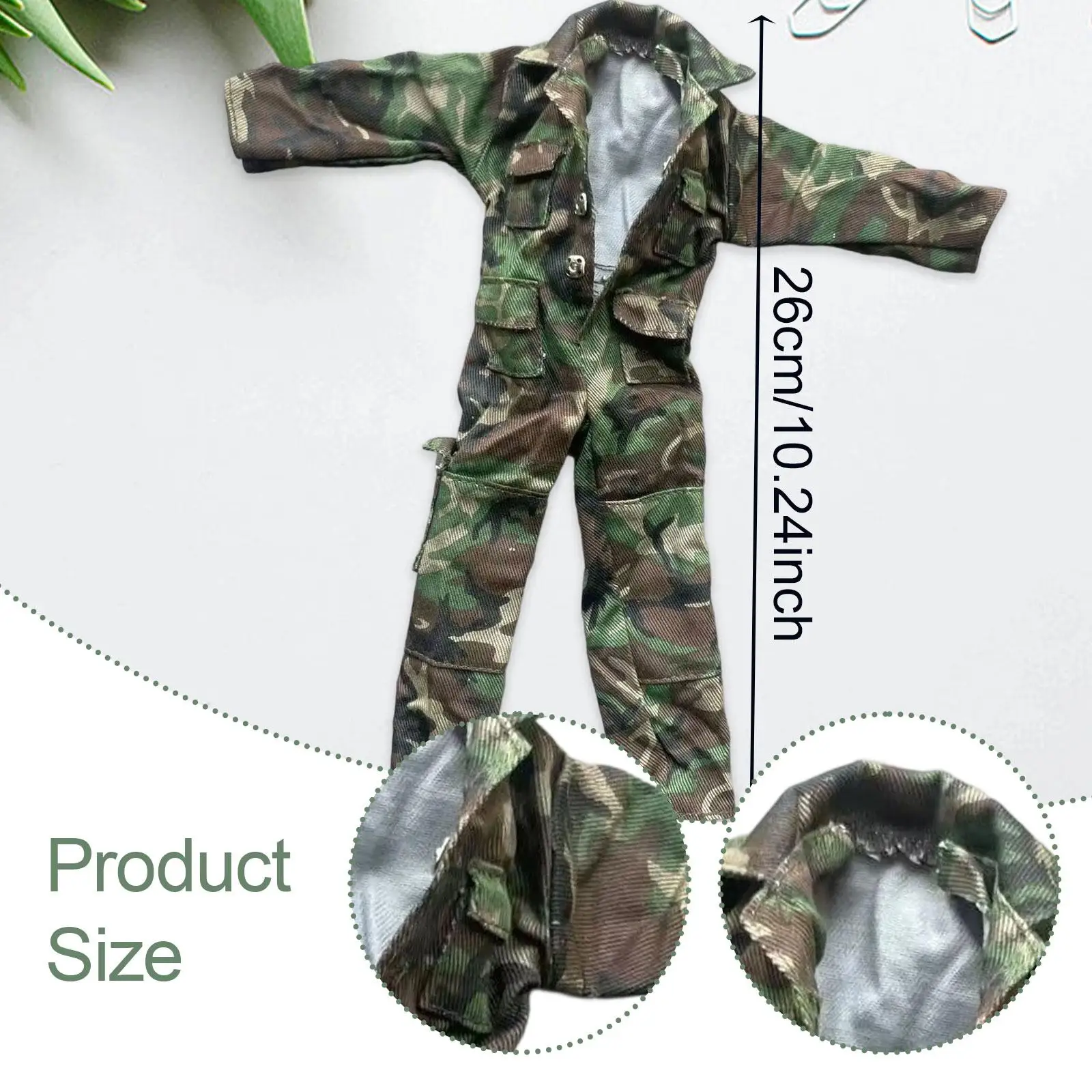 1/6 Scale Action Figure Clothes Jumpsuit Mini for 12 inch Male Dolls Figures