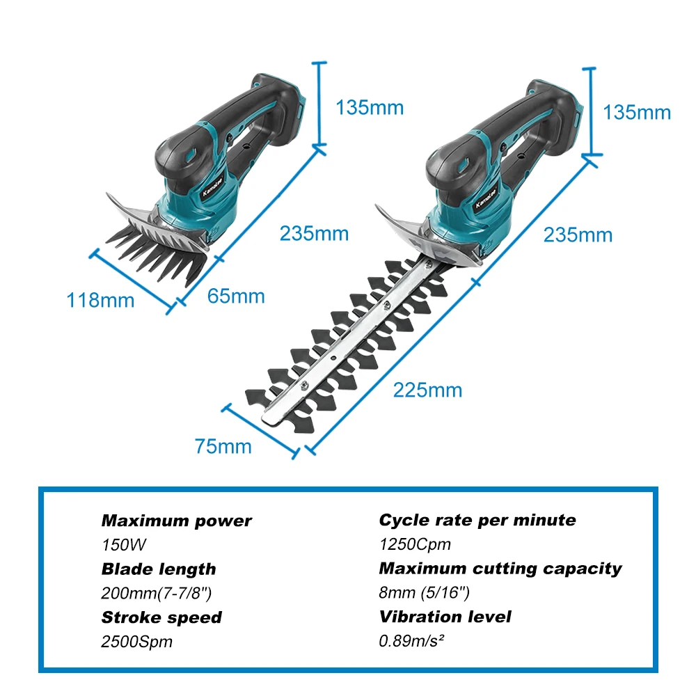 Kamolee 2 في 1 أداة تشذيب التحوط الكهربائية 20000 دورة في الدقيقة شجيرة الحديقة اللاسلكية إزالة الأعشاب الضارة تشذيب جزازة العشب المنزلية #4