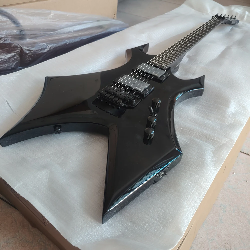 Черная высококачественная электрогитара B.O.C.RICH на складе, сплит-тип, индивидуальная ссылка, быстрая доставка