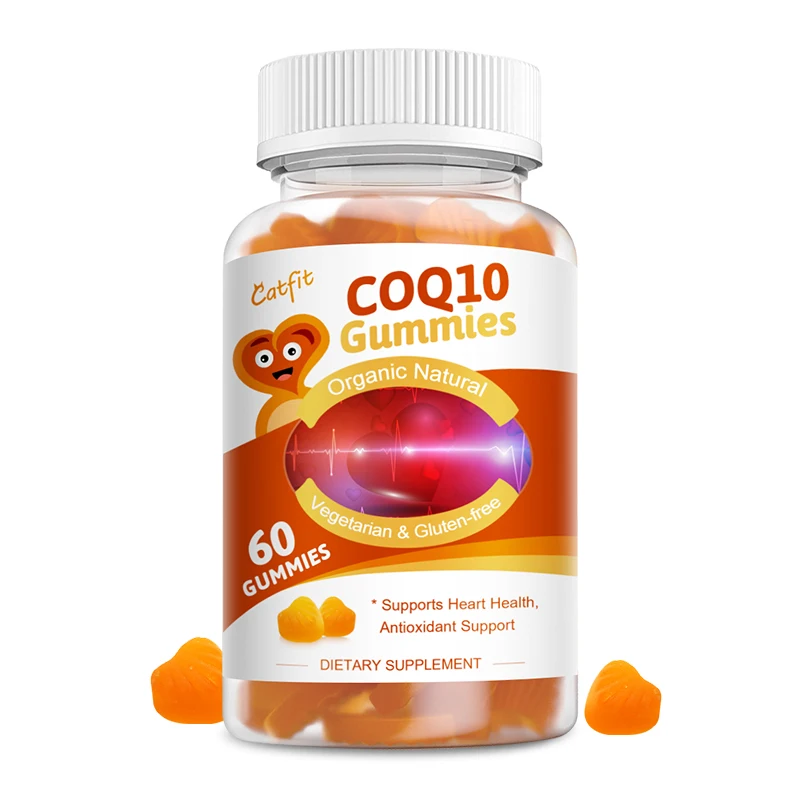 Catfit Coenzyme Q10 Gummie Dietary Supplement Heart&Vascular Health Vitamin supplement Halal clean Snack