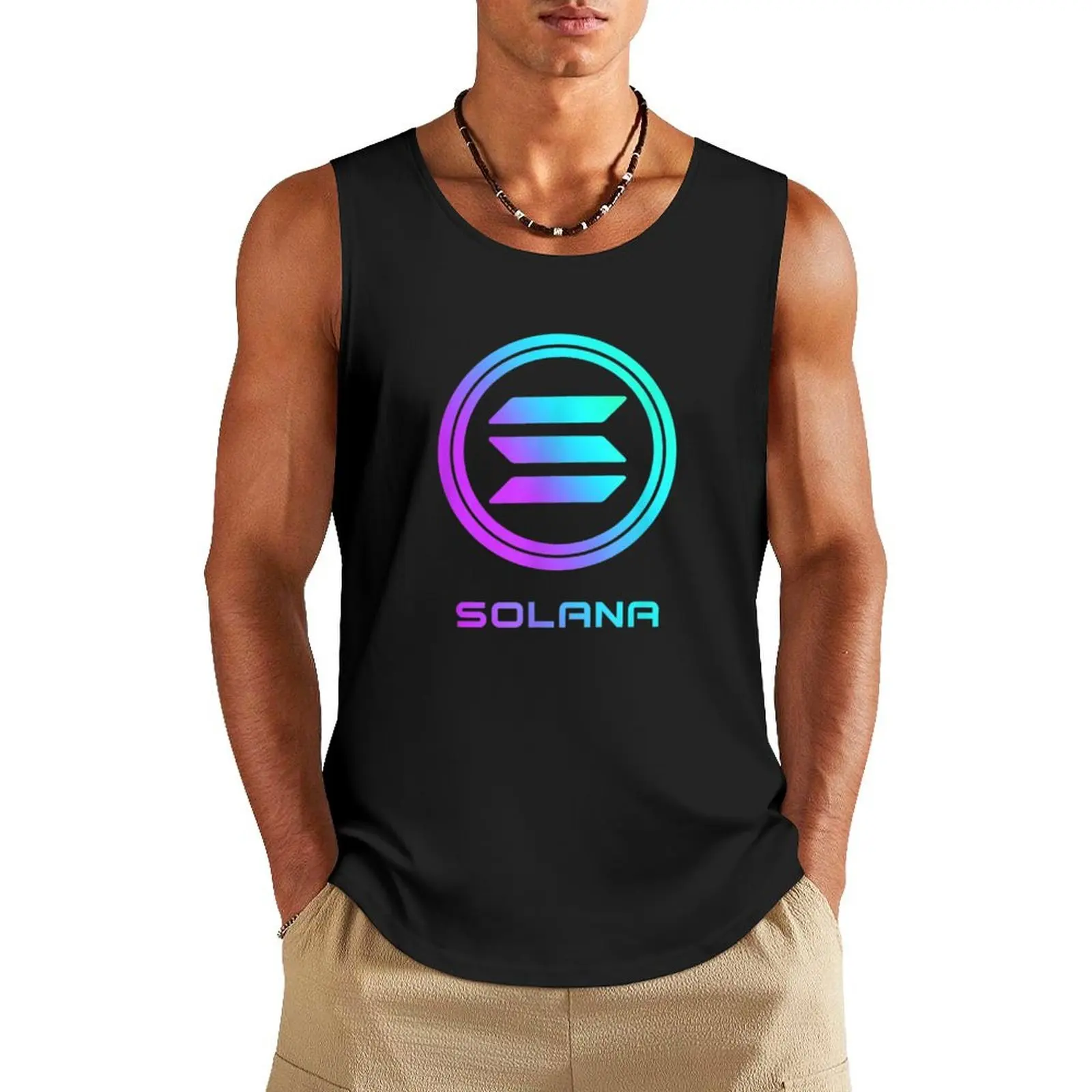 

Solana cryptocurrency Solana SOL Tank Top gym t-shirts Bodybuilding clothing man Men's sports t-shirt