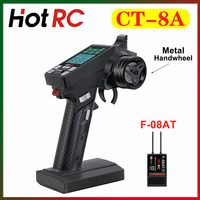 HOTRC CT-8A 2.4G 8CH Radio System Remote Control Color Screen Transmitter F-08A Receiver with Gyro for RC Car Truck Boat Parts