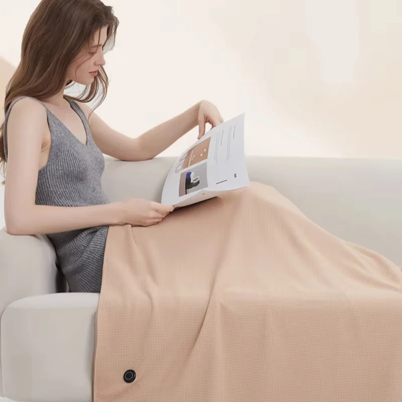 Office USB Electric Heated Blanket Adjustable 3 Levels Temperature Wearable Heated Throw Blanket Machine Washable Warmer Blanket