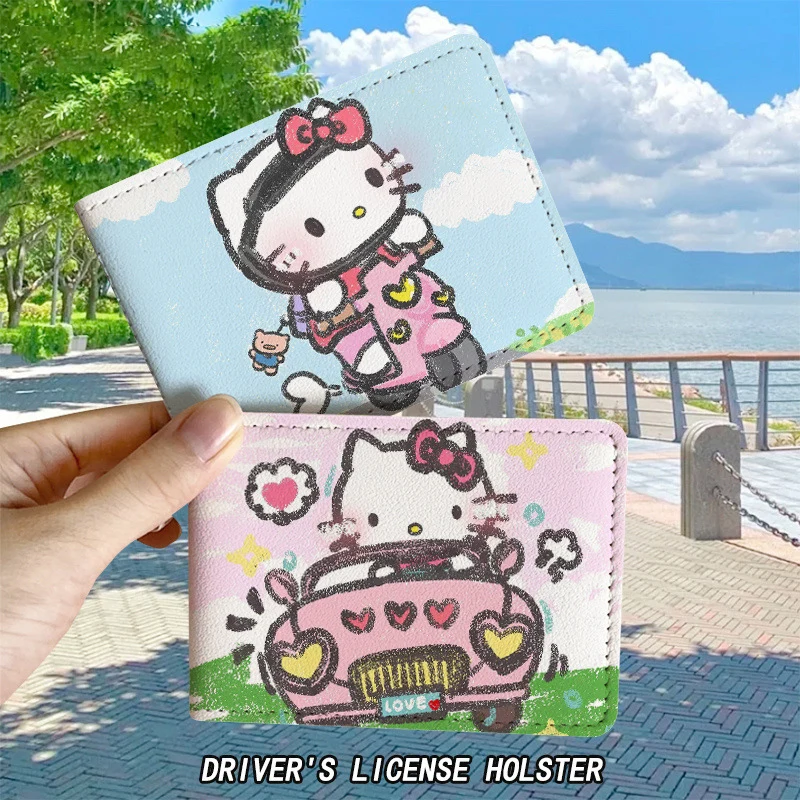 

Hello Kitty Car Driver's License Protective Case Water Proof Wear Resistant Cartoon Car Decoration Accessories Festival Gift
