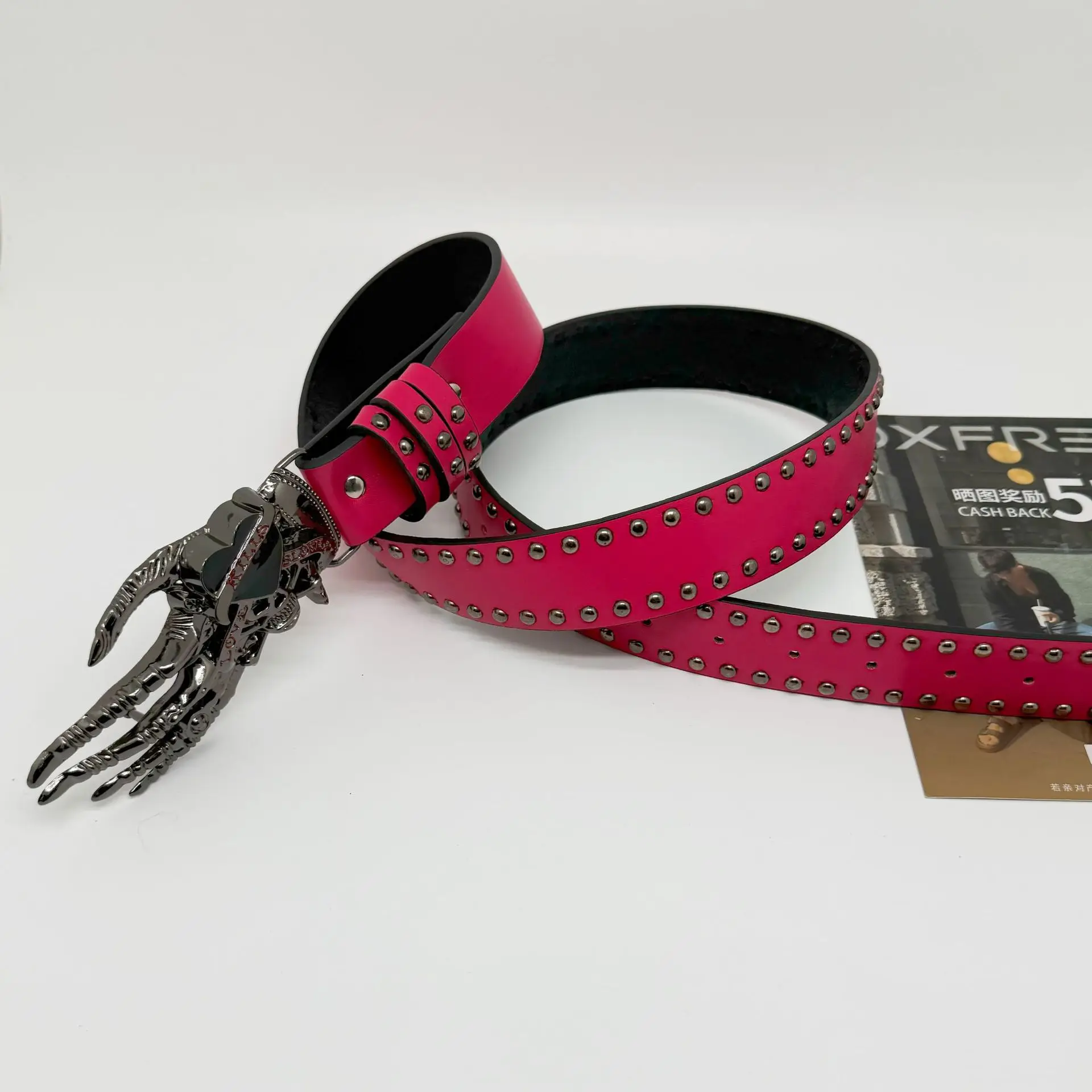 الأمريكية الشرير حزام للرجال فتاة ساخنة Y2K Blet الجمجمة الحب اليد النخيل حزام المرأة تصميم تحسس كول تنوعا حزام المرأة الموضة