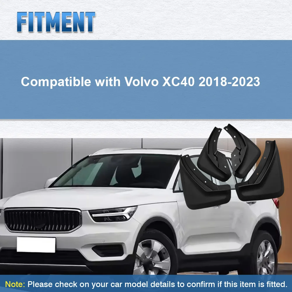 

4pcs For Volvo XC40 2018 2019 2020 2021 2022 2023 Car Wheel Splash Guards Mud Flaps Kit Fender Mudguards Protector Accessories