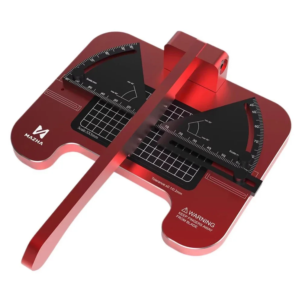 

MAZHA Precision Angle Cutter for DIY Model Building - ABS/PS Plastic Sheet & Rod Cutting Tool (1-3mm) Adjustable Angle Guide