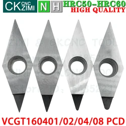 VCGT160401 VCGT160402 VCGT160404 VCGT160408 PCD Inserts Diamond Turning Inserts VCGW VCGT CNC Metal Lathe Turning Cutting Tools