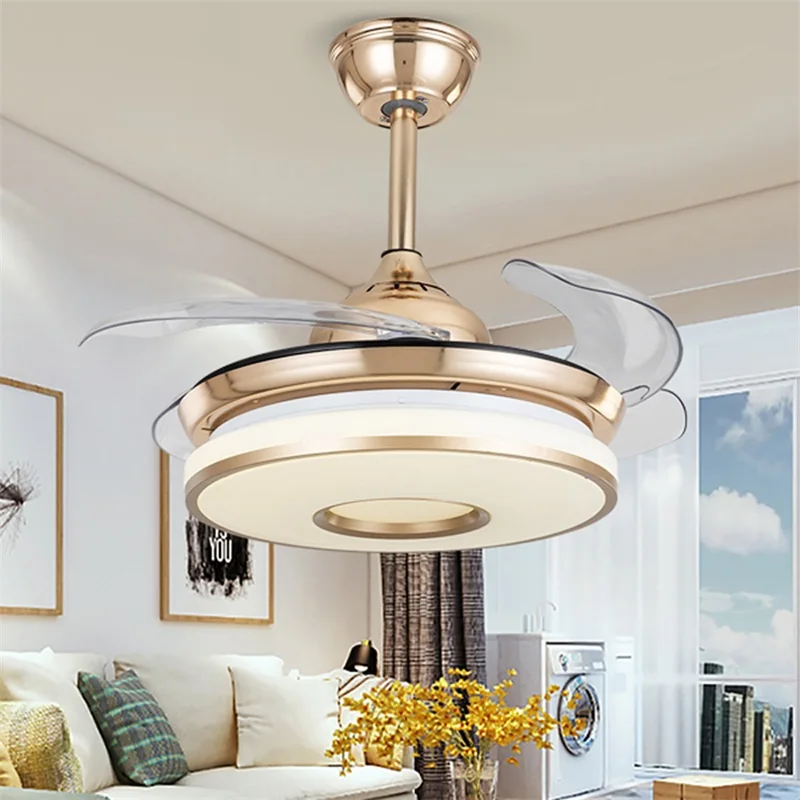 BUNNY Ceiling Fan Light Without Blade Gold Lamp Remote Control Modern For Home Living Room 110V 220V