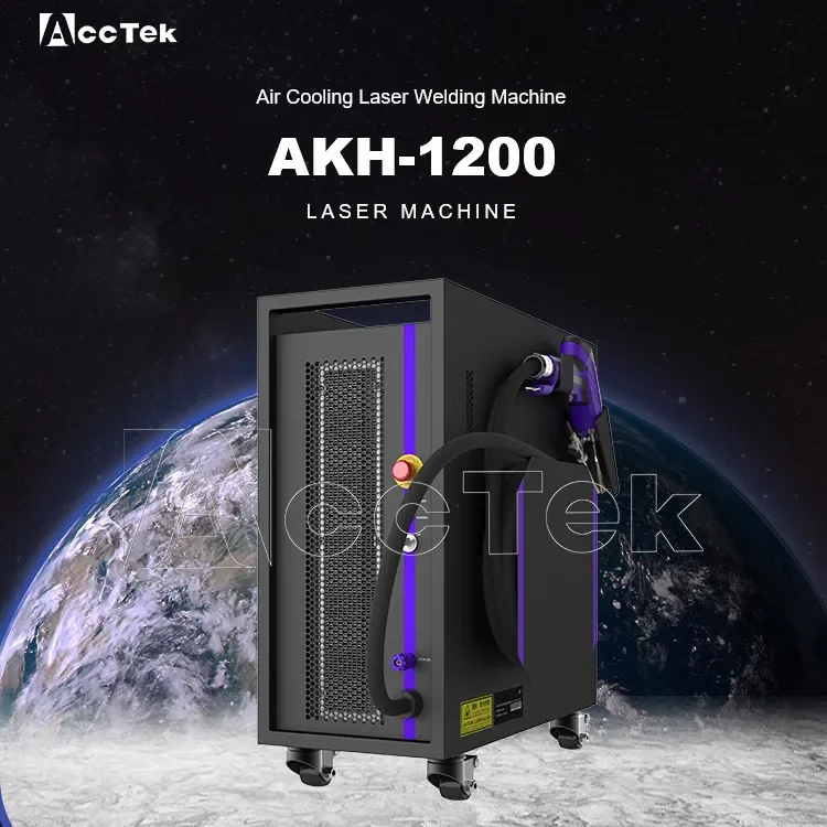 

New Focus AKH-1200 Air-Cooled Hand-Held Fiber Optic Laser Welding Machine 1.1kw 1500W / 1200W Portable Welding Machine