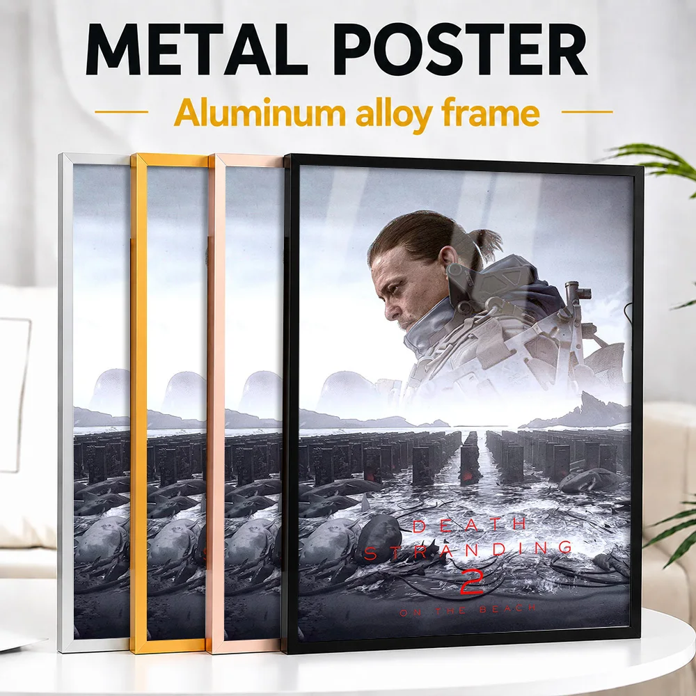 Death Stranding Two On The Beach Framed Metal Print Personalized Photographic Wall Art For Home Office And Entertainment Room