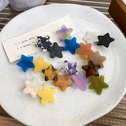 UXSL Simple Acetic Colorful Stars Hairpins for Woman Girls Sweet Cute Star Hairclips Decorate Barrettes Fashion Hair Accessories
