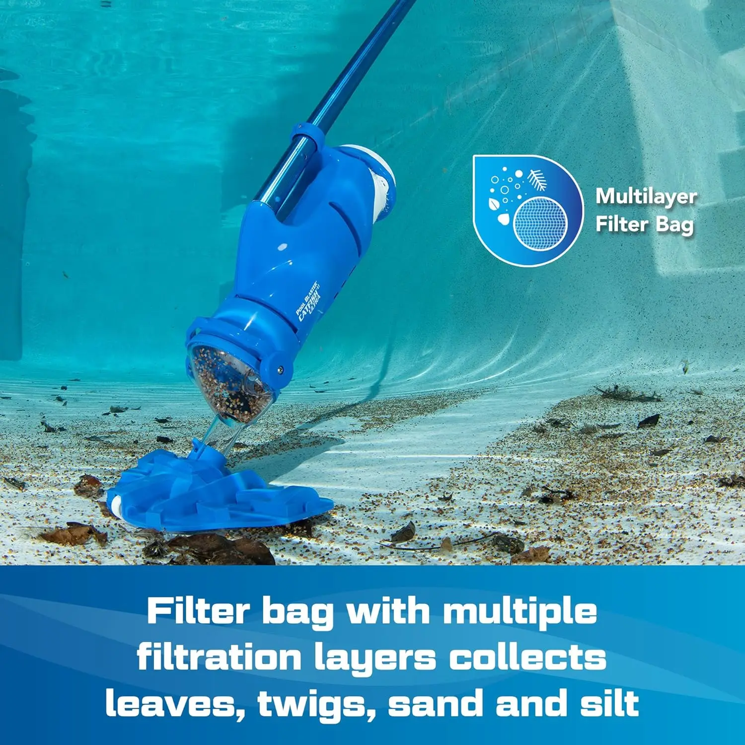 Ultra Rechargeable, Battery-Powered, Pool-Cleaner, Ideal for In-Ground Pools and Above Ground Pools for Cle