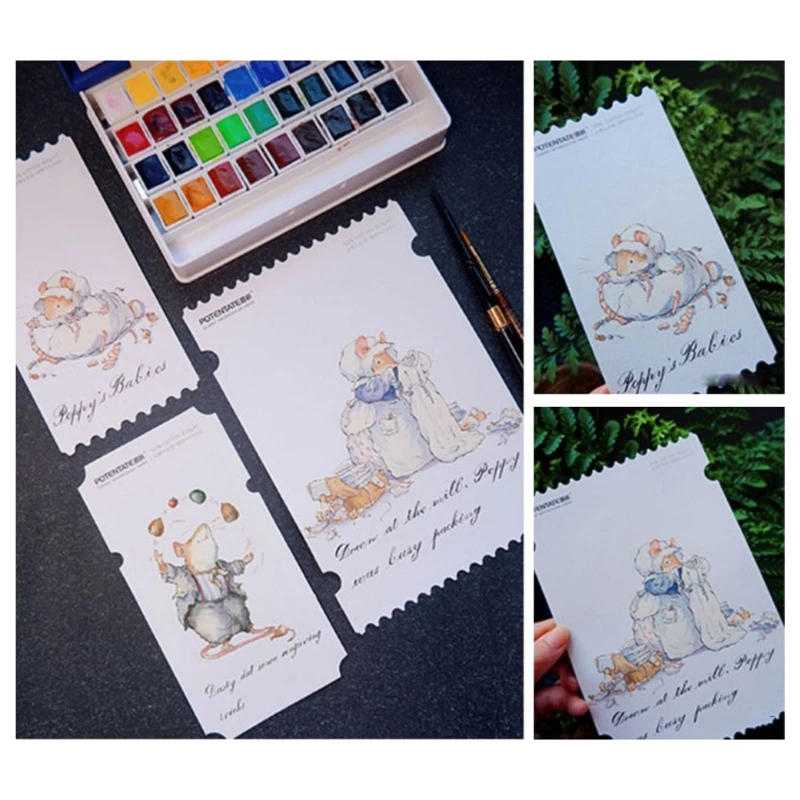 Hot Press Watercolor Paper Pad for Artistic Techniques Art Cotton Paper for Kid,