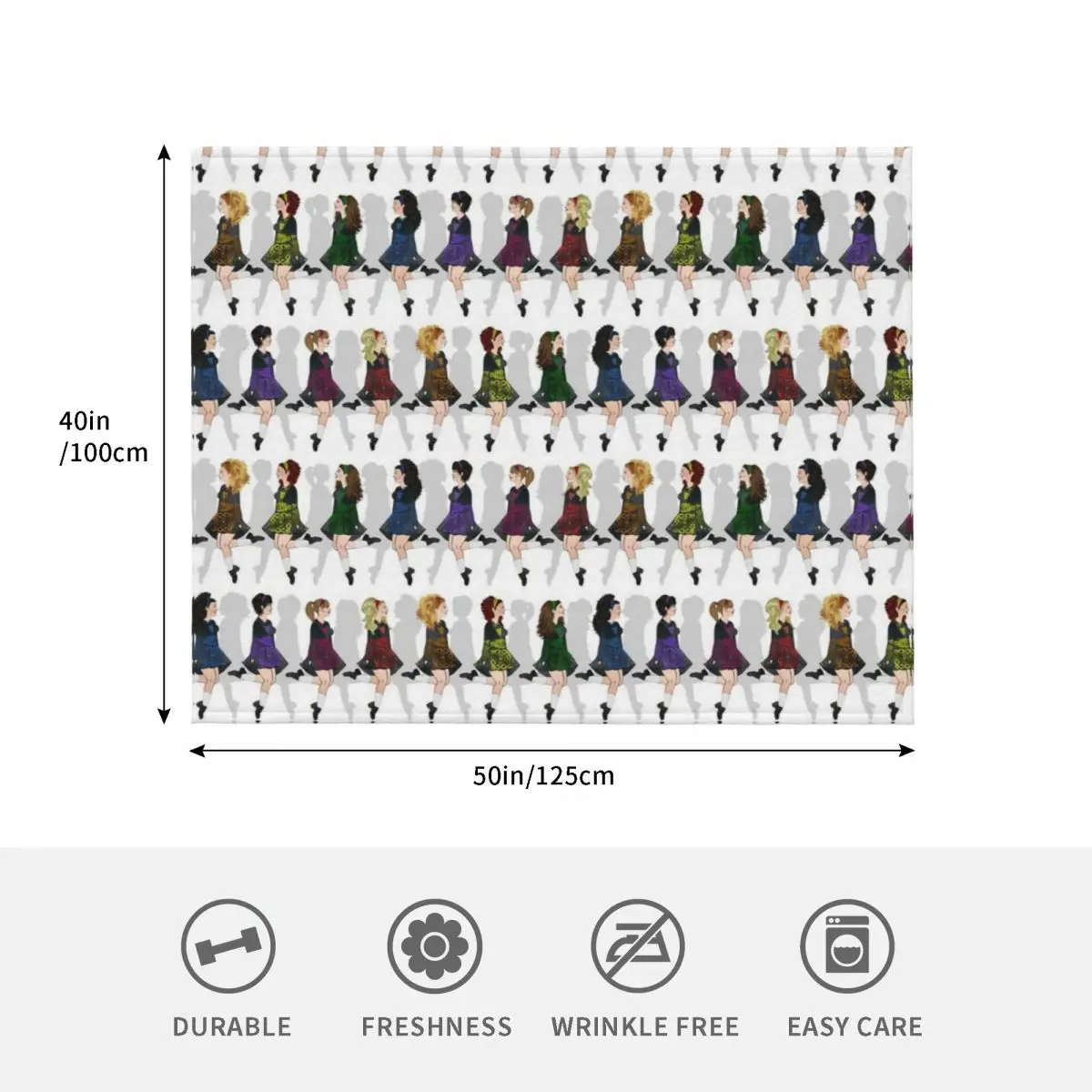 Irish Dance Rainbow Throw Blanket funny gift valentine gift ideas Decoratives cosplay anime Hair Comforter Blankets - view 4