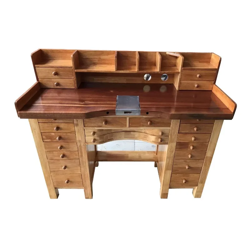 Goldsmith Jewellery Making Working Hard Wooden Tables Solid Wood Jewellers Workbench