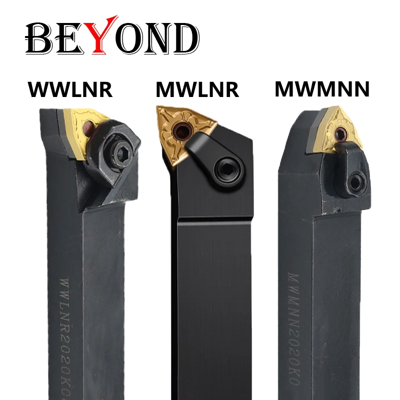 BEYOND MWLNR WWLNR MWENN External Turning Tools Holder MWLNR1616H08 MWLNR2020K08 WNMG 080408 Carbide Inserts Lathe Cutter Shank