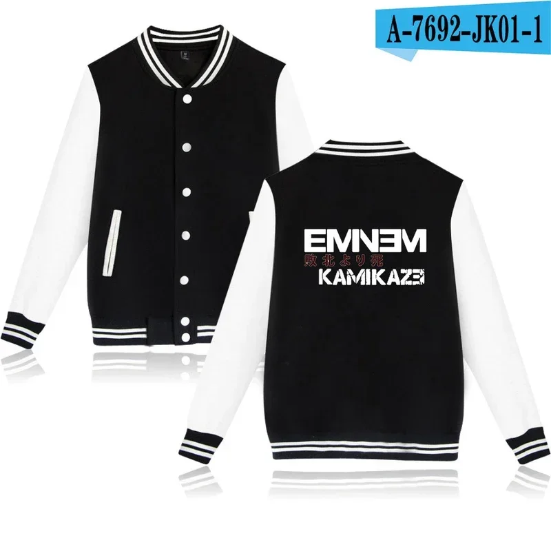 New fashion eminkamikaze album Hip hop jackets fashion collage hot sale long sleeve baseball jacket men/women streetwear coat