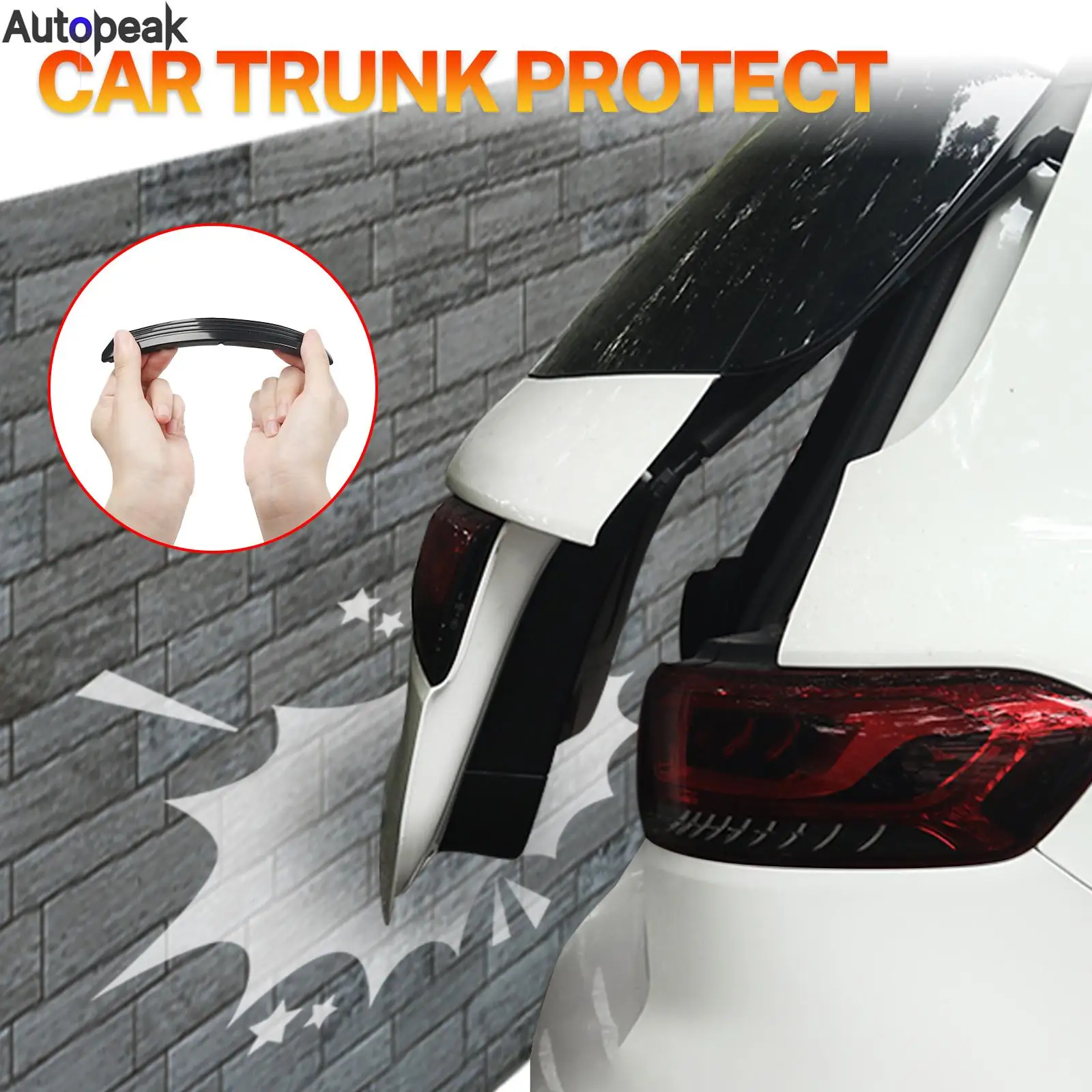 Universal Rear Bumper Guard Decoration Strip Anti Scratch Tailgate Door Cover Molding Protector Trim Exterior Kit Car SUV VAN