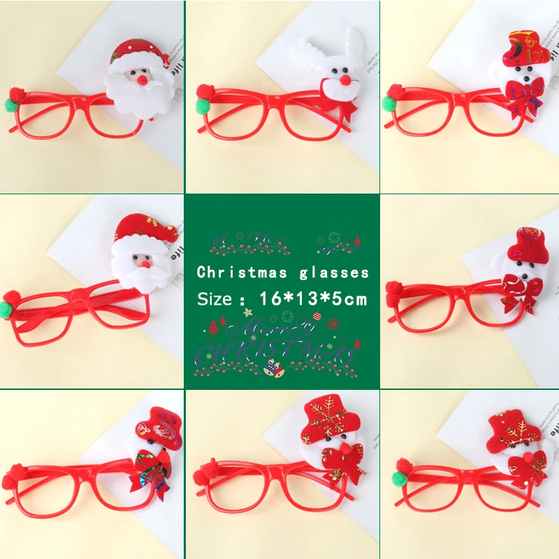 Nieuwjaar Kerst LED Party Brilmontuur Cartoon Brillen Photo Booth Props Oudejaarsavond Party Decoraties Kids Gift
