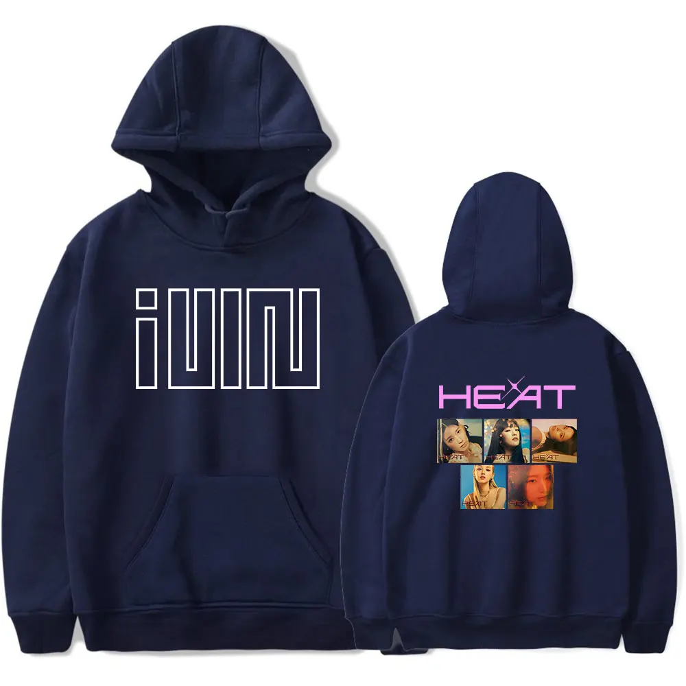 

I-DLE Merch kpop new album heat hoodies sweatshirt men drawstring hoodies sweatshirt women music fans Pullovers