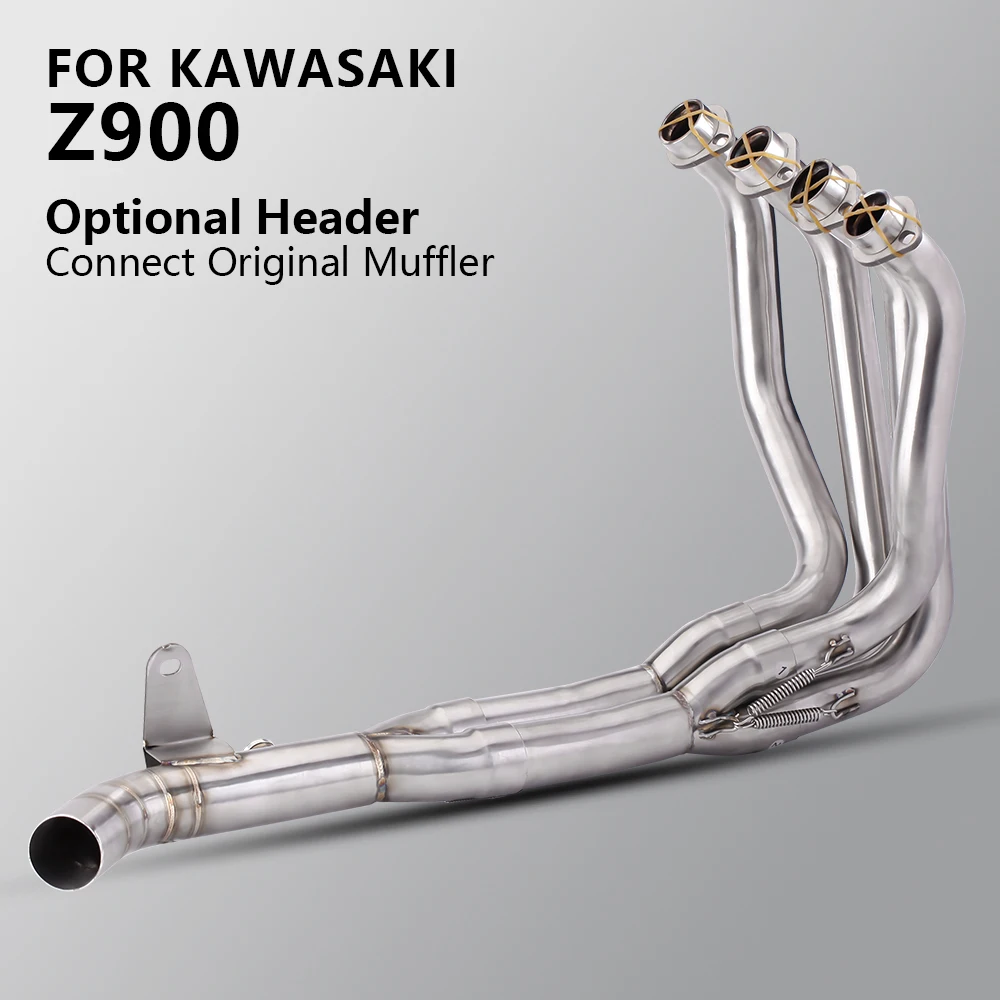 

For Kawasaki Z900 2017-2023 Motorcycle Exhaust System Stainless Front Link Pipe Slip-On Optional 51mm Original Interface