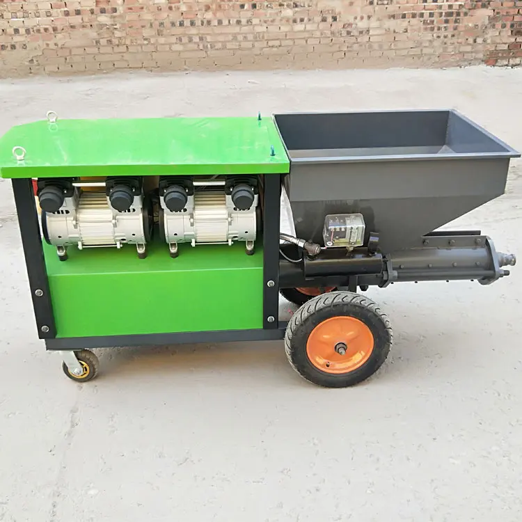 Mortar Spraying Machine Wall Plaster Paint Sprayer Electric 220V 4KW 100L with Mixer for Indoor Decorative Coating