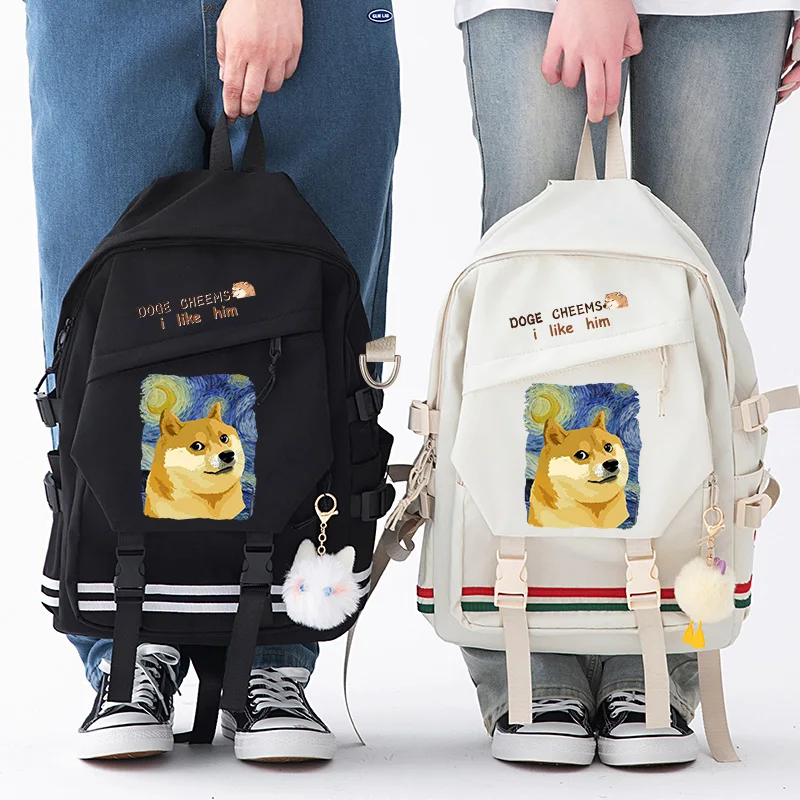 

Xiu Luo Fan High Star Doge Cheems Collaborative Edition School Bag Double oulder Bapa for Middle And Primary School Stu...