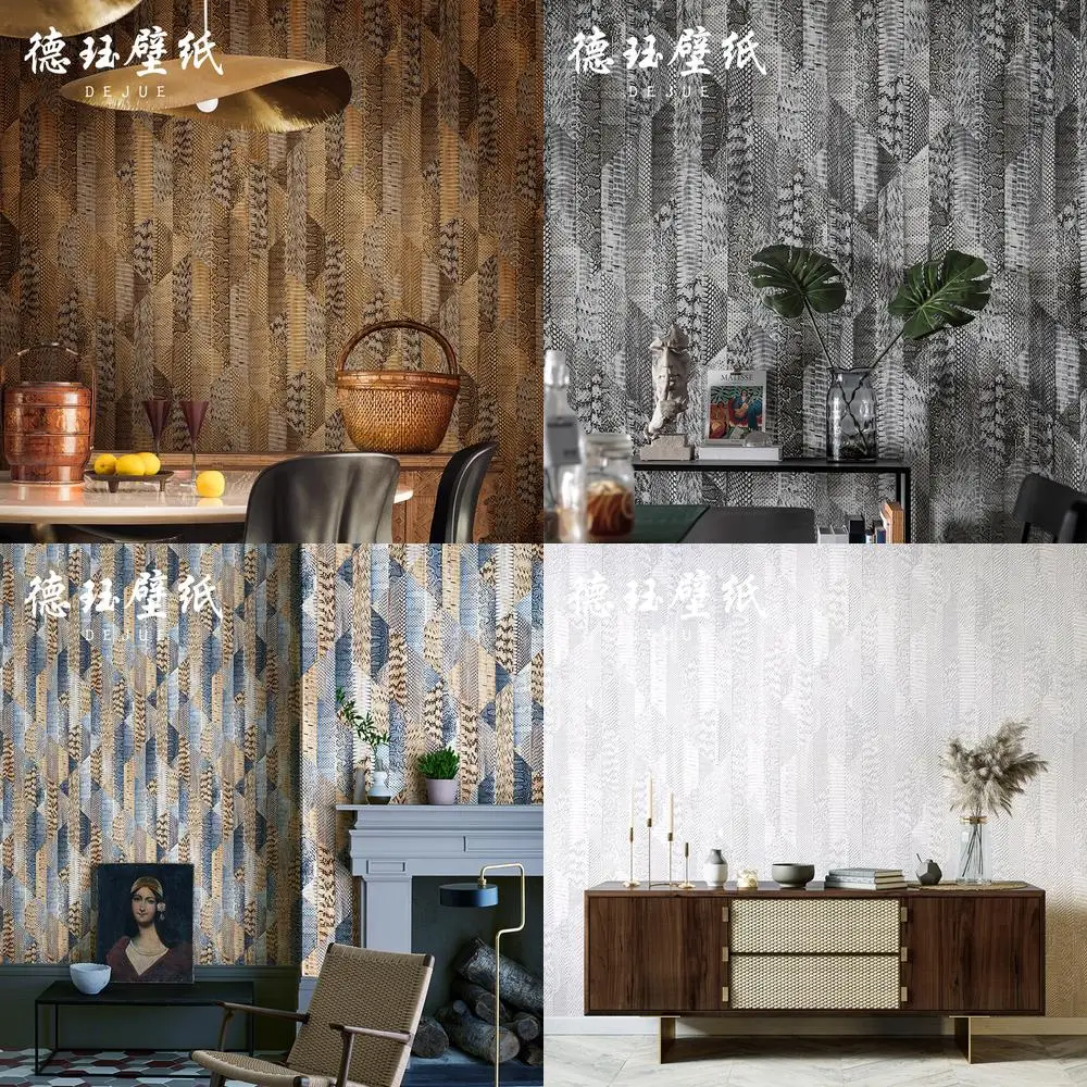 Modern Minimalist Diamond Pattern Faux Leather Texture Wallpaper Light Luxury Retro Hotel Bedroom Living Room Feature Wall Wallp