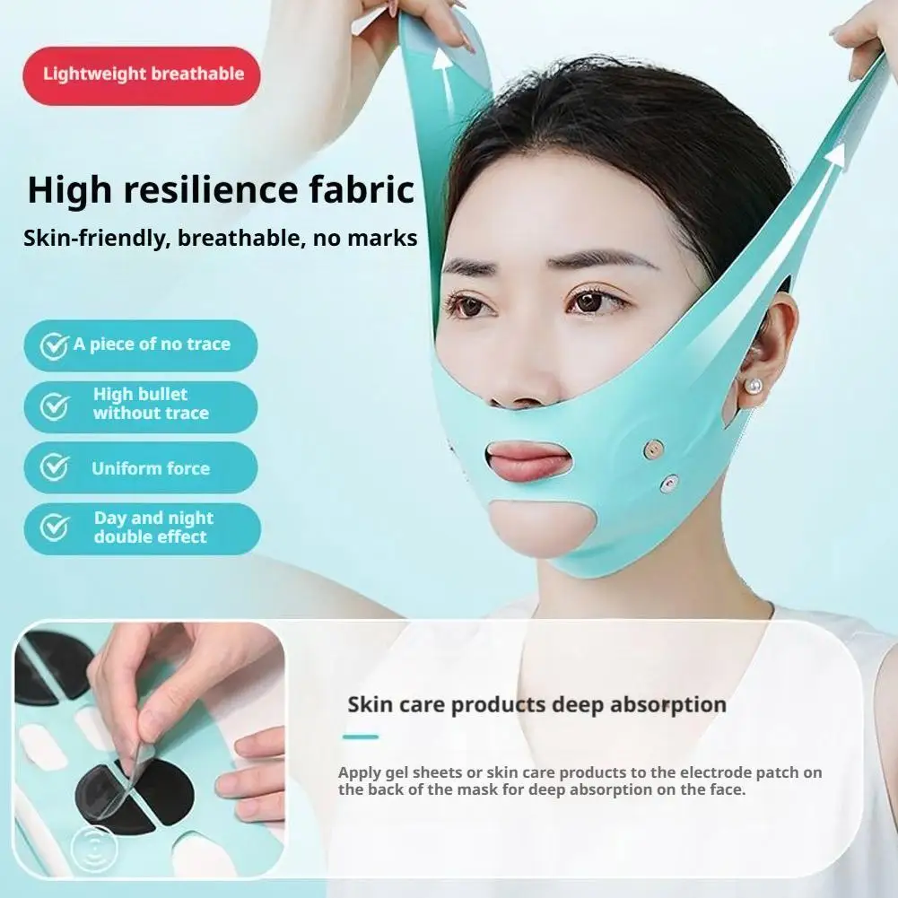 3 in 1 EMSマイクロカレントリフティングVフェイシャルデバイス スマートパルスフェイスシェイピング美容機器 肌引き締めフェイシャルマッサージツール