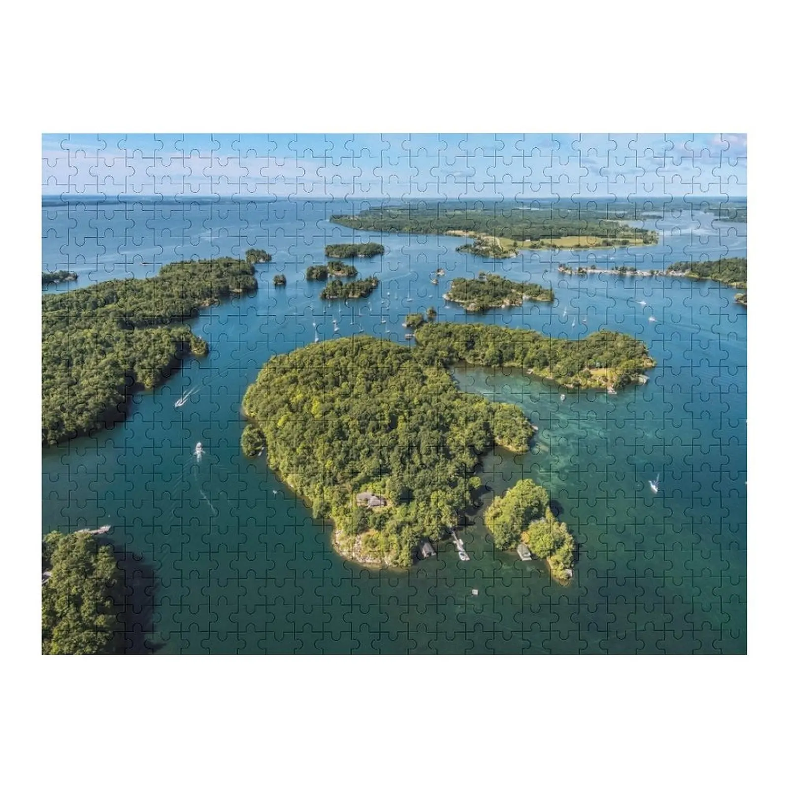 

Thousand Islands and the St. Lawrence River in Gananoque, Canada Jigsaw Puzzle Personalised Puzzle