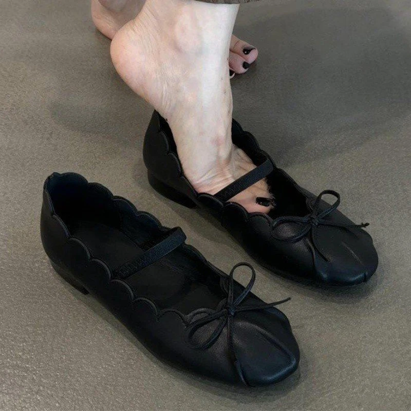 

Женская обувь Мэри Джейн с бантом, лоферы на плоской подошве, сандалии, повседневные неглубокие модельные туфли, лето 2025, трендовые прогулочные кроссовки, обувь из мягкой кожи