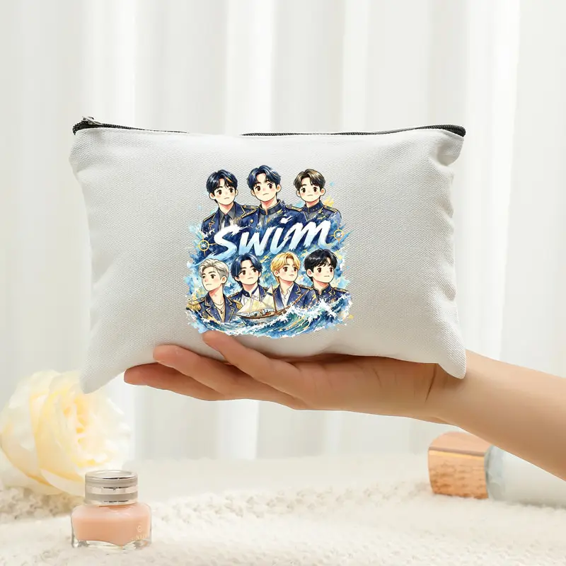 Arirang 2.0 World Tour 2026 White Makeup Bags Fashion Foldable Storage Bag Travel Organizer Bags Kpop Fan Gift Swim Album