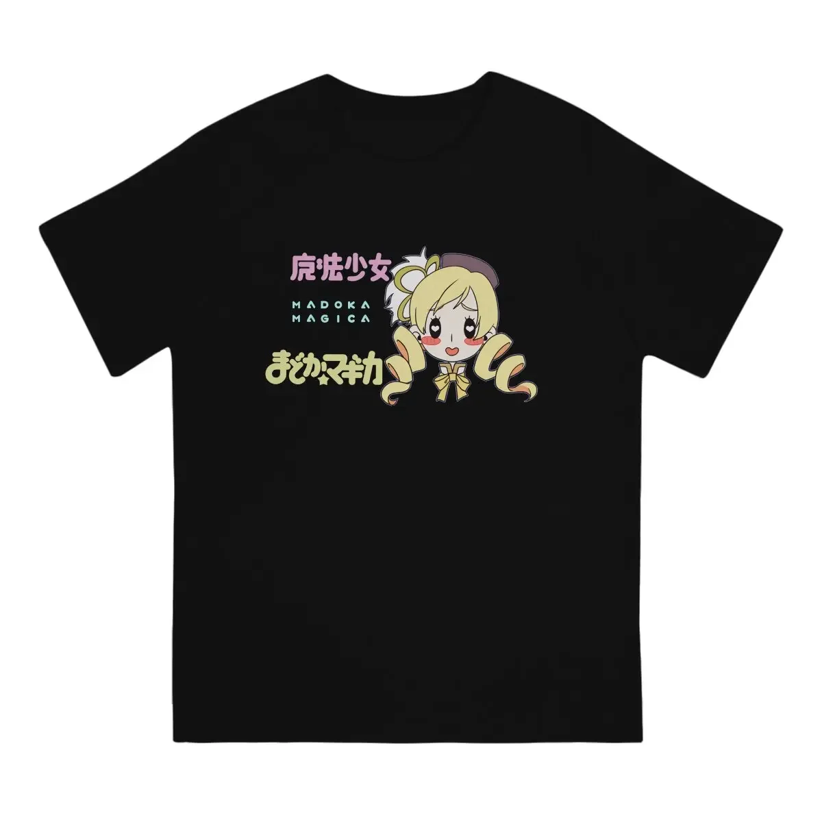 Mami T Shirt Men's  100% Cotton Funny T-Shirts O Neck Puella Magi Madoka Magica Anime Tees Short Sleeve Clothing New Arrival