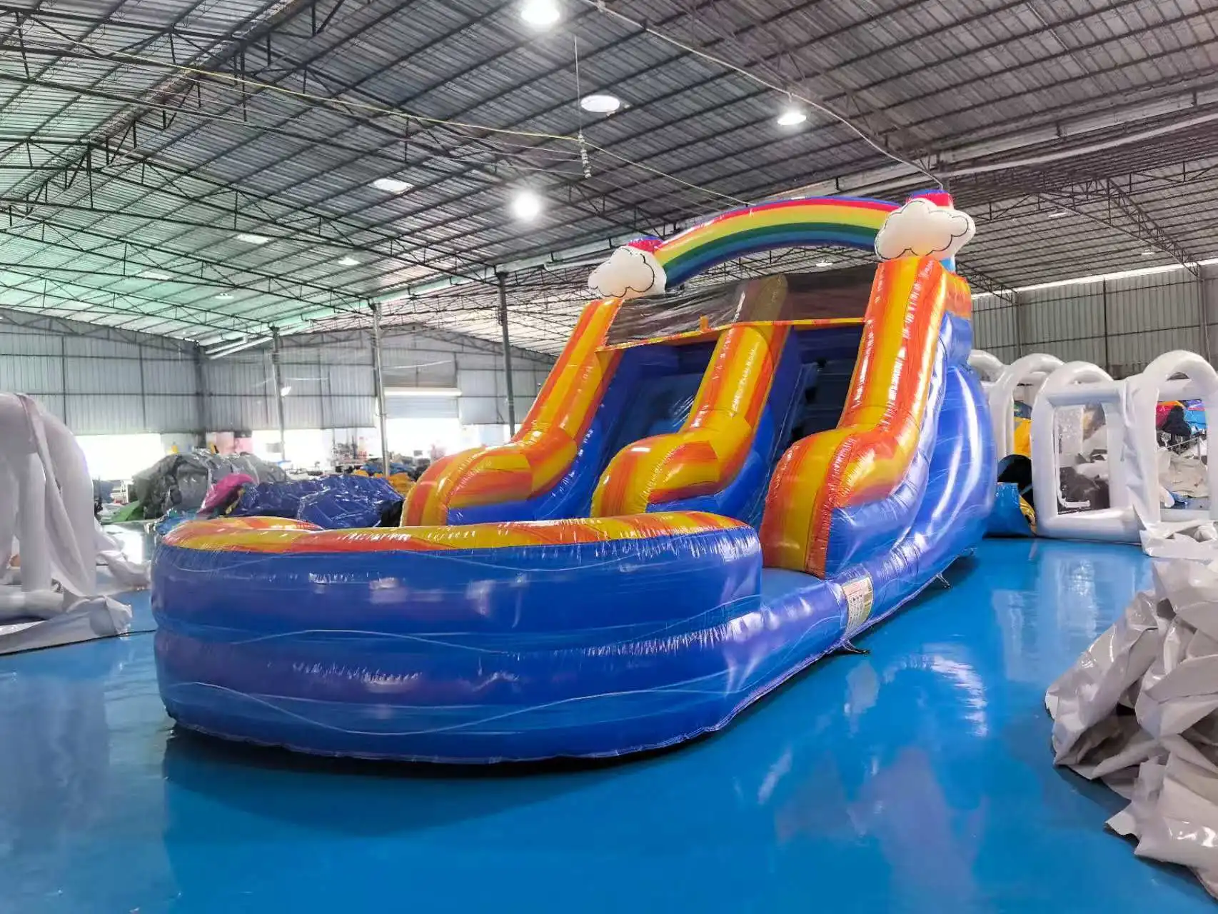 التجارية نفخ ترتد القلعة المياه الشريحة نفخ ترتد بركة ملونة نفخ بركة الشريحة #5