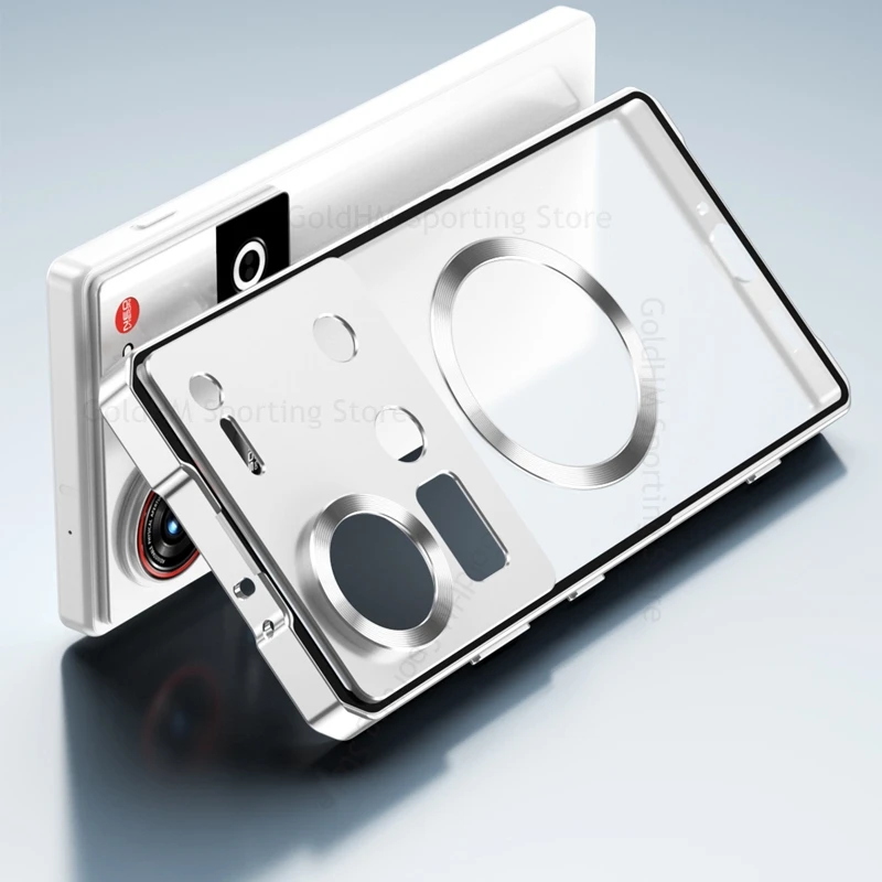 

Alloy Matte For Magsafe Phone Case For ZTE nubia Z70 Ultra CD Camera Metal Bumper Magnetic Cover Nubia Z70 Ultra NX733J NX736J