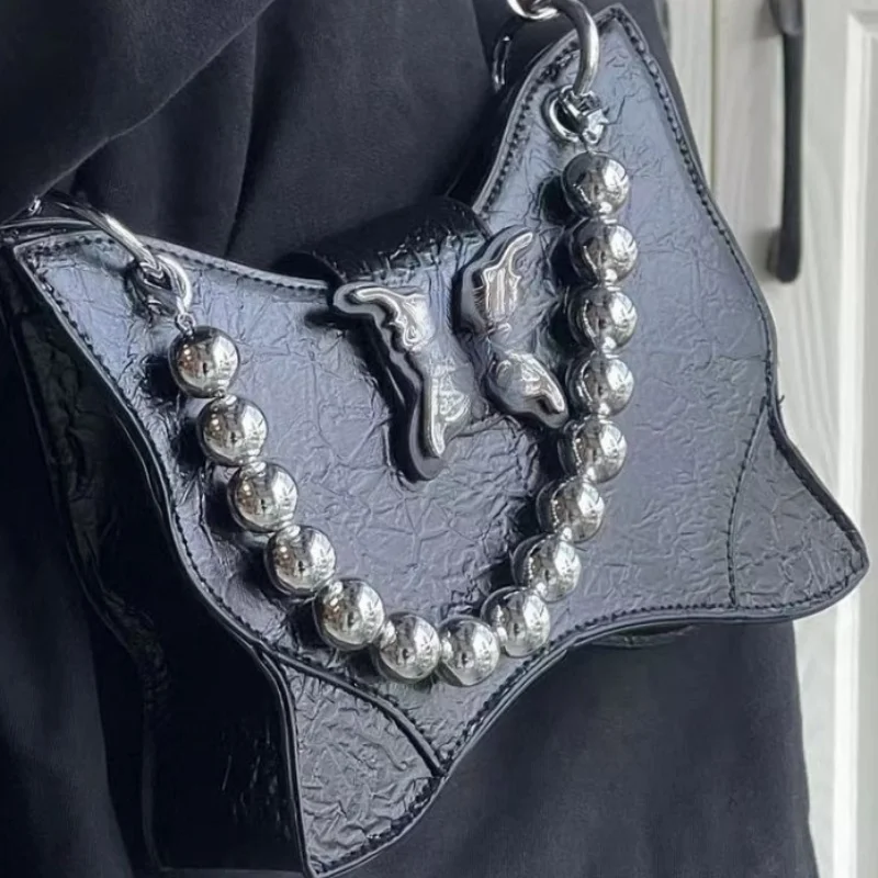 2024 luksusowe damskie torby Crossbody z łańcuszkiem małe kobiece torby na ramię ze skóry PU moda Y2K damskie torebki w kształcie motyla