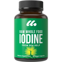 Original whole food iodine supplement from organic kelp (Ascophyllum Nodosum). 60 vegetarian capsules