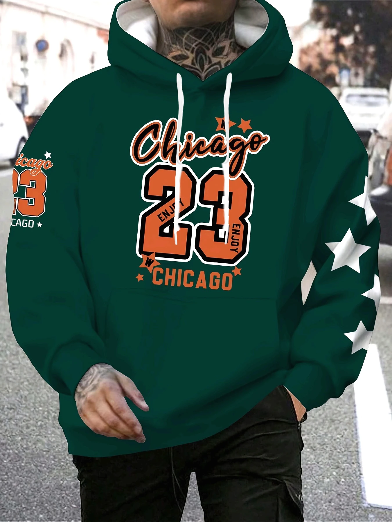 

Новая мужская толстовка на весну и осень 2025 — это повседневная спортивная уличная коллекция с цифровым принтом.