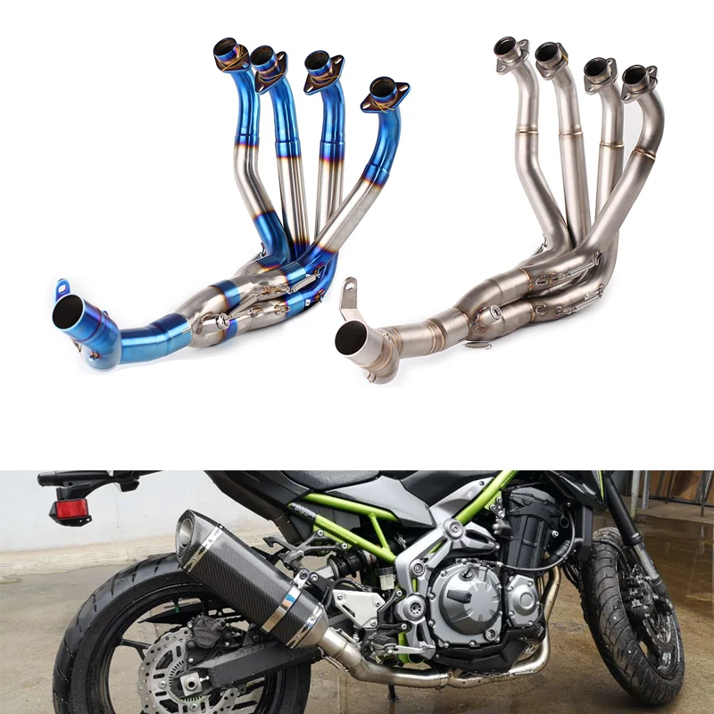 

Motorcycle Exhaust System For Kawasaki Z900 Exhaust Header Pipe 2017 2018 2019 Front Pipe Escapes Moto Bike