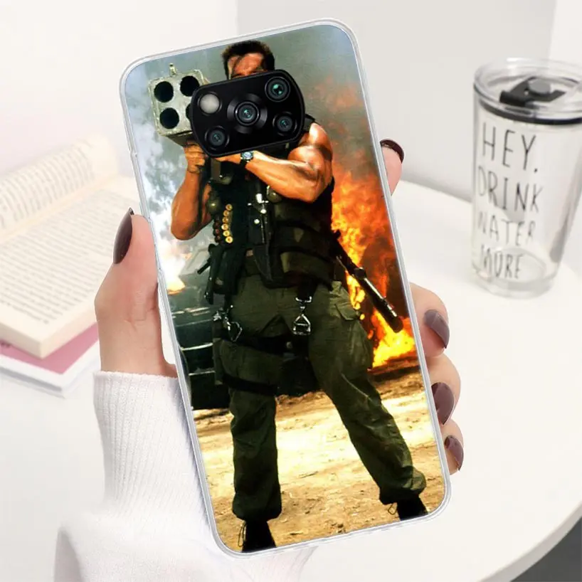 Arnold Schwarzenegger Terminator Coque Phone Case For Xiaomi Poco X6 X5 X3 Nfc X4 Gt F6 F5 Pro F4 F3 F2 F1 M5s M4 M3 5G Soft Cov