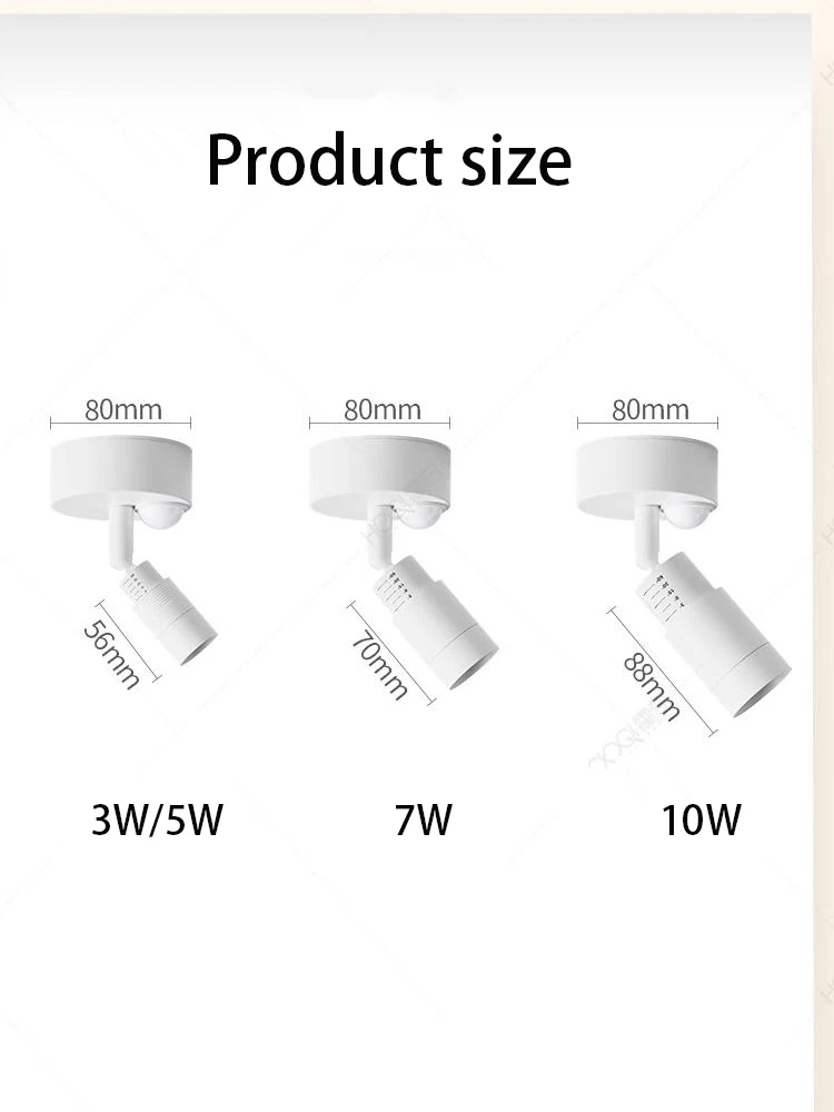 Led-spots Menselijk lichaam Sensor Spot Light Verstelbare focus 3-60 Kleine hoek Graden Opbouw Plafondlamp Sfeer