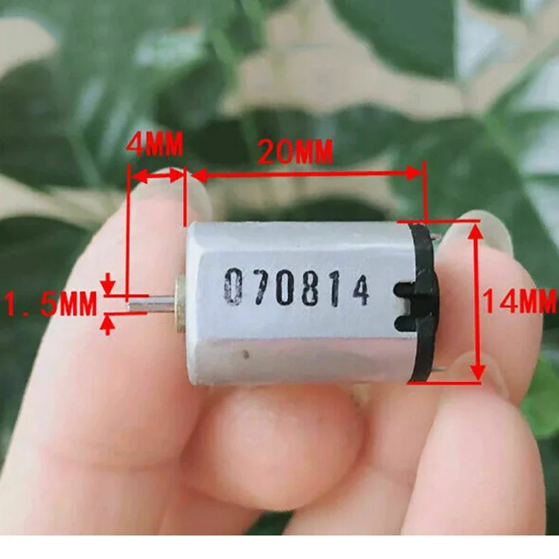 FF-031 DC 1.5V-3V 8900RPM Micro Mini 14mm Mute Motor Precious Metal Brush 1.5mm shaft DIY Toy Hobby Model