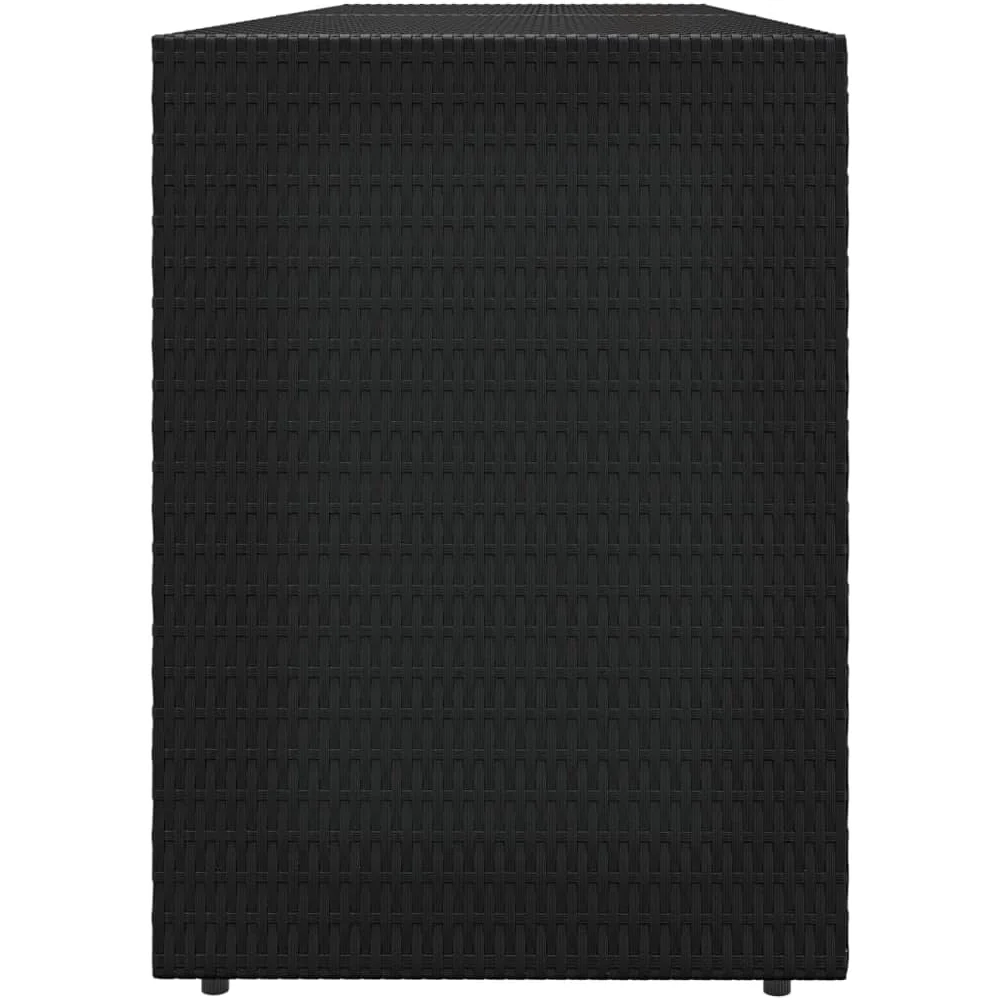 Wicker Garden Storage Cabinet, Rattan Patio Storage Cabinet, PE Rattan Storage Container for Patio Furniture Cushions Tools