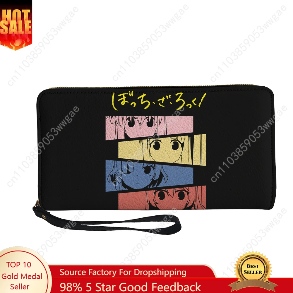 

Bocchi the Rock Wallet Purse Mens Womens Teenager Zipper Long Wallet Double Print Commuter Custom Photo Portable Wallet Gift Bag