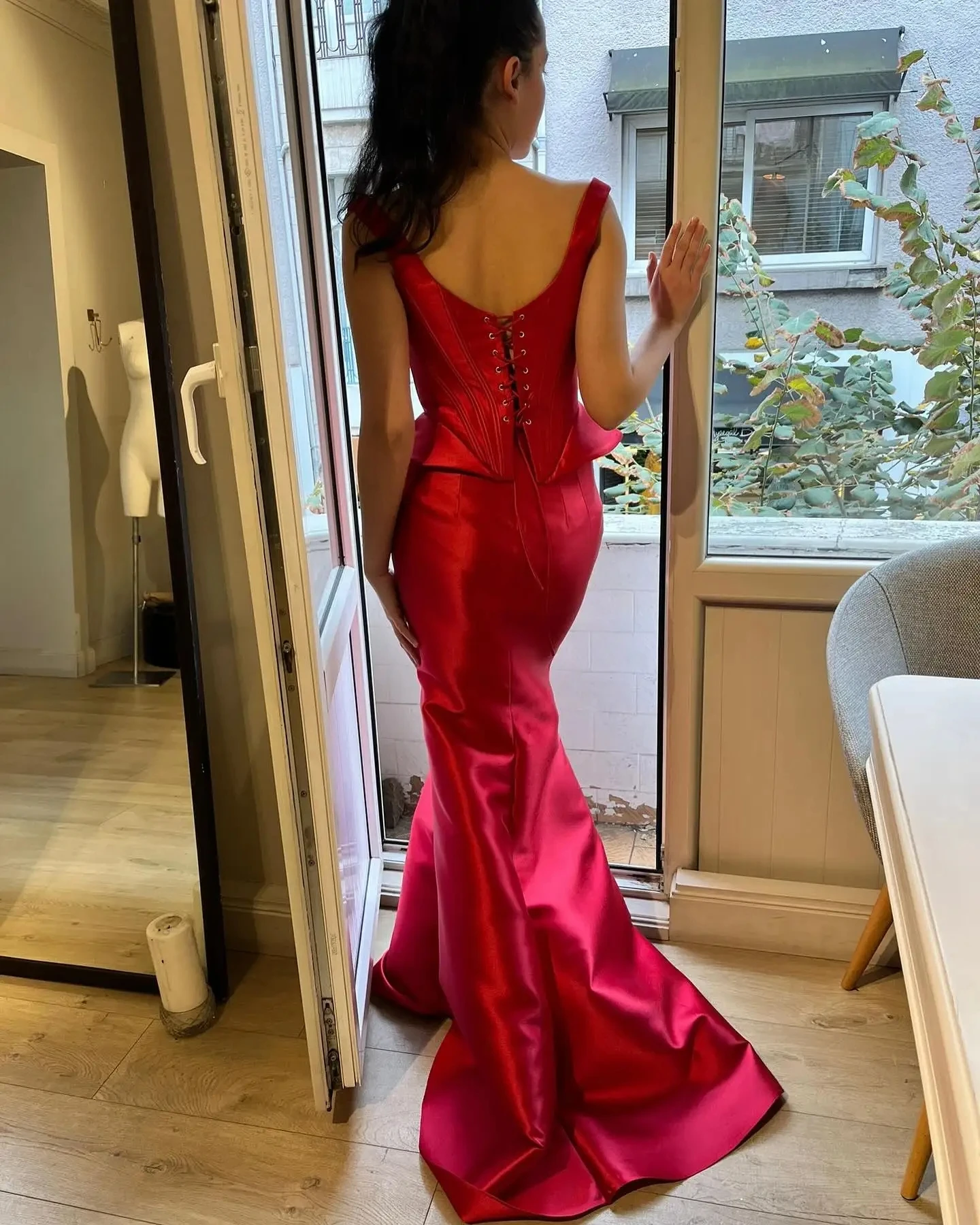 Rouge formel fête longue sur mesure Occasion robe robes de soirée Pastrol unisexe Jersey rétro dubaï saoudien arabe bal personnalisé