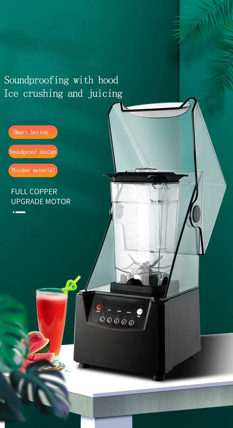 Commercial Electric Blender Fruit Smoothie Maker Blender Food Mixer Juicer Ice Blender