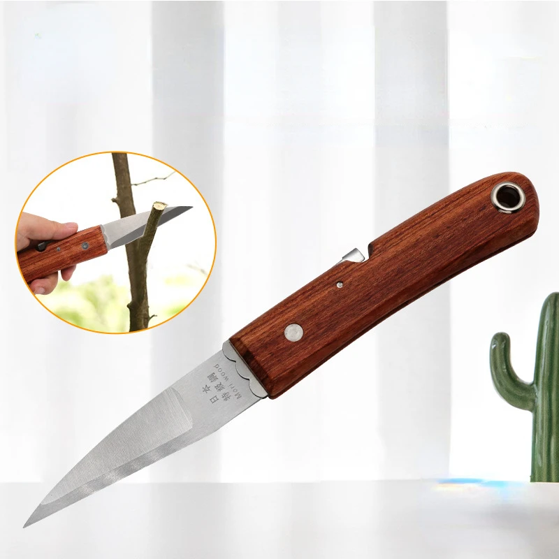 Stainless Steel Folding Grafting Knife and Wood Knife Gardening Garden Mostly Use Pruning Thick Branch Garden Tools